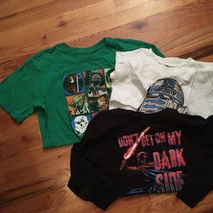 Various boys Star Wars shirts
